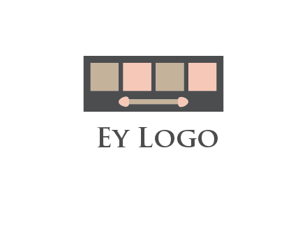eye shadow palette beauty logo