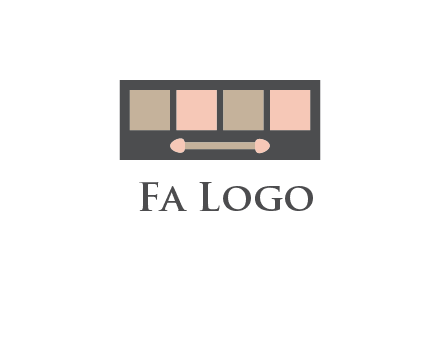 eye shadow palette beauty logo