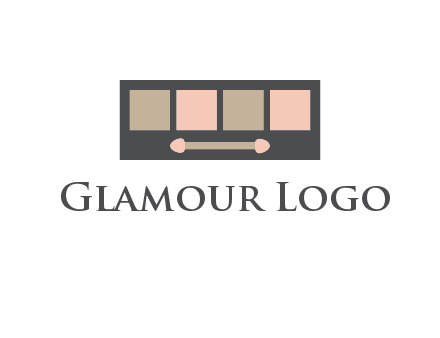 eye shadow palette beauty logo