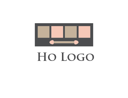 eye shadow palette beauty logo