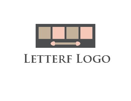 eye shadow palette beauty logo