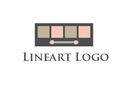 eye shadow palette beauty logo