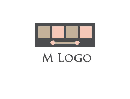 eye shadow palette beauty logo