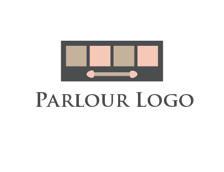 eye shadow palette beauty logo