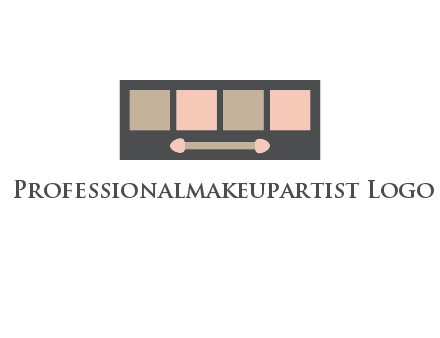 eye shadow palette beauty logo