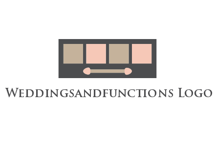 eye shadow palette beauty logo