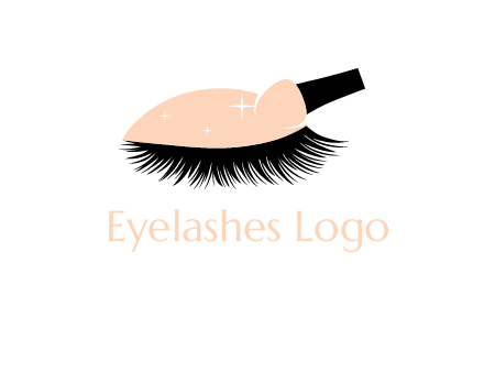 eye shadow on eye beauty logo