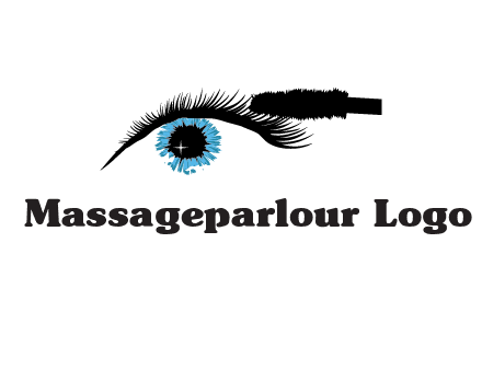 mascara icon for beauty logo