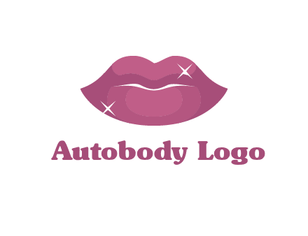 shiny lips beauty logo