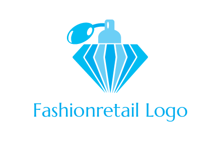 diamond shaped perfume bottle jewelry logo