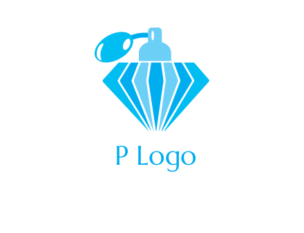 diamond shaped perfume bottle jewelry logo