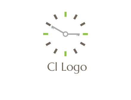 keys in clock rental logo