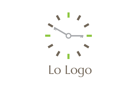 keys in clock rental logo