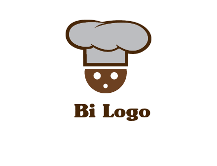 cookie with chef hat food logo