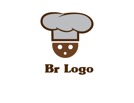 cookie with chef hat food logo