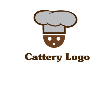 cookie with chef hat food logo