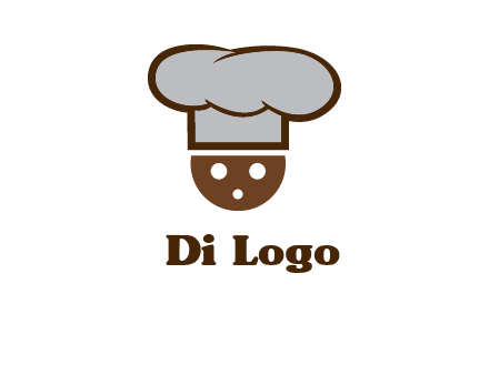 cookie with chef hat food logo