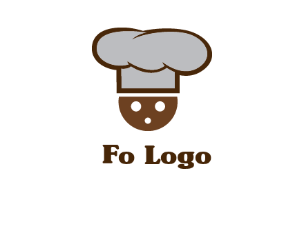 cookie with chef hat food logo