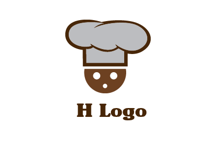 cookie with chef hat food logo