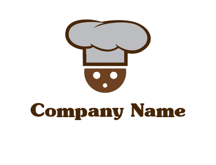 cookie with chef hat food logo