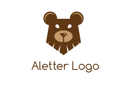 grizzly bear face animal logo