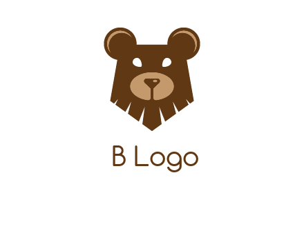 grizzly bear face animal logo