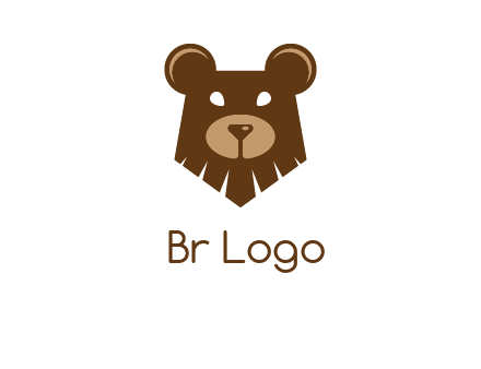 grizzly bear face animal logo