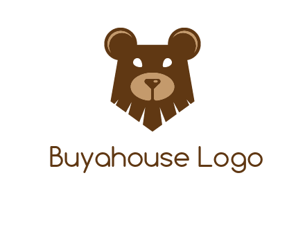 grizzly bear face animal logo