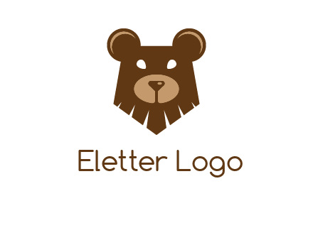 grizzly bear face animal logo