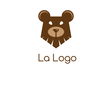 grizzly bear face animal logo