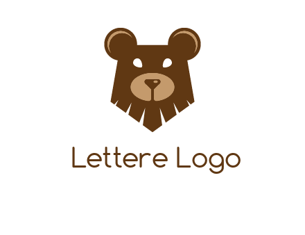 grizzly bear face animal logo