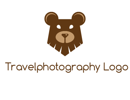 grizzly bear face animal logo