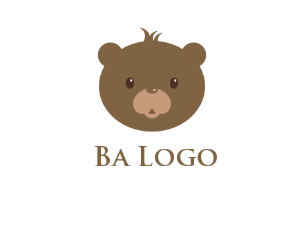 teddy bear face gift logo