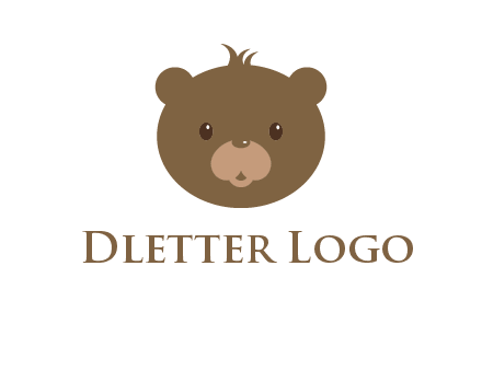 teddy bear face gift logo