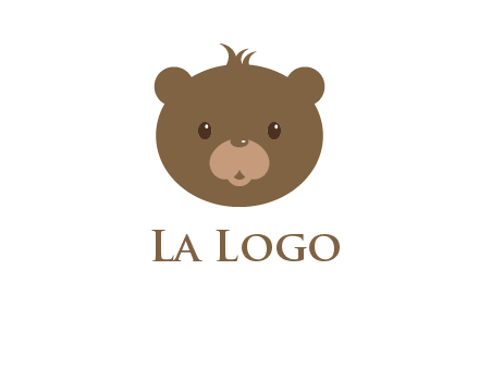 teddy bear face gift logo