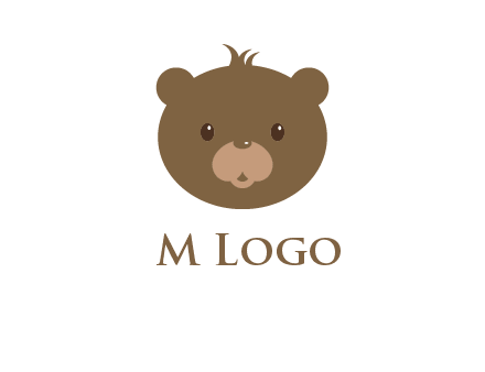 teddy bear face gift logo