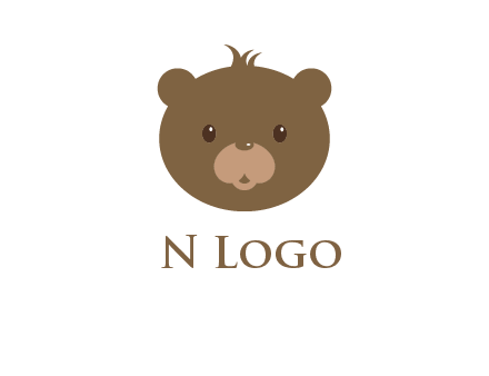 teddy bear face gift logo