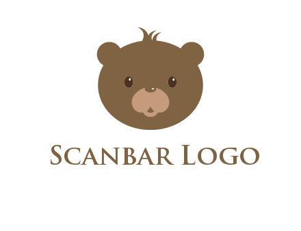 teddy bear face gift logo