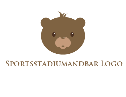 teddy bear face gift logo