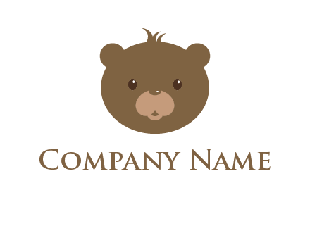 teddy bear face gift logo