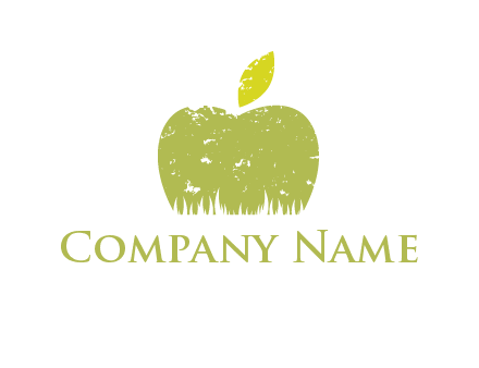 green apple grunge healthcare logo