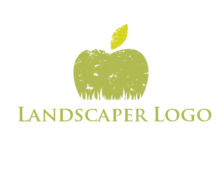 green apple grunge healthcare logo