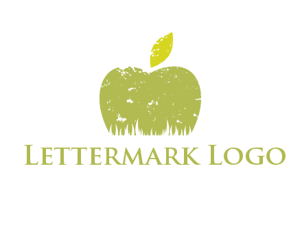 green apple grunge healthcare logo