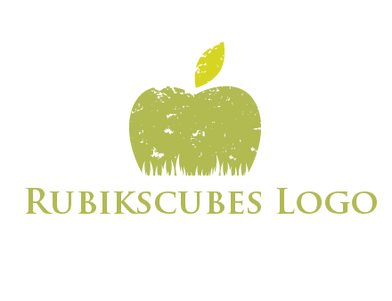 green apple grunge healthcare logo