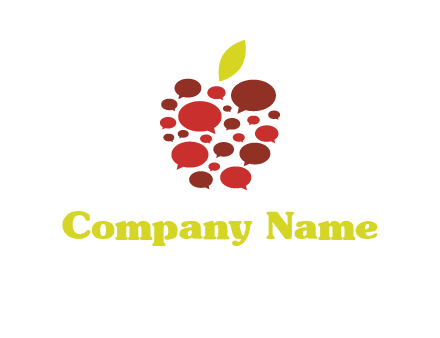 chat bubbles in apple communication logo