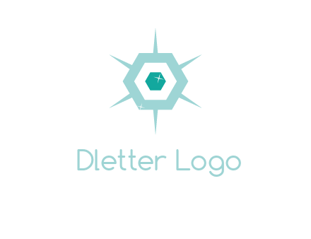 hexagon gemstones jewelry logo