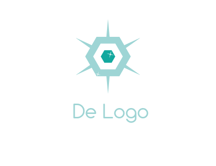 hexagon gemstones jewelry logo