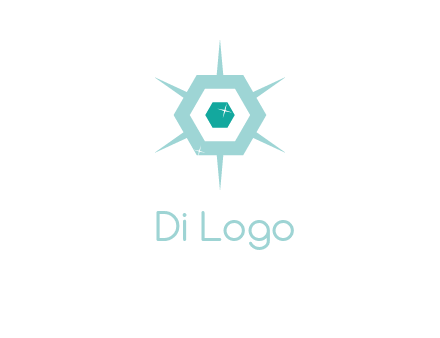 hexagon gemstones jewelry logo