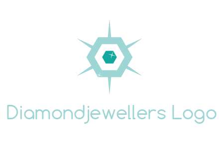 hexagon gemstones jewelry logo