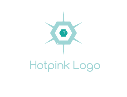 hexagon gemstones jewelry logo